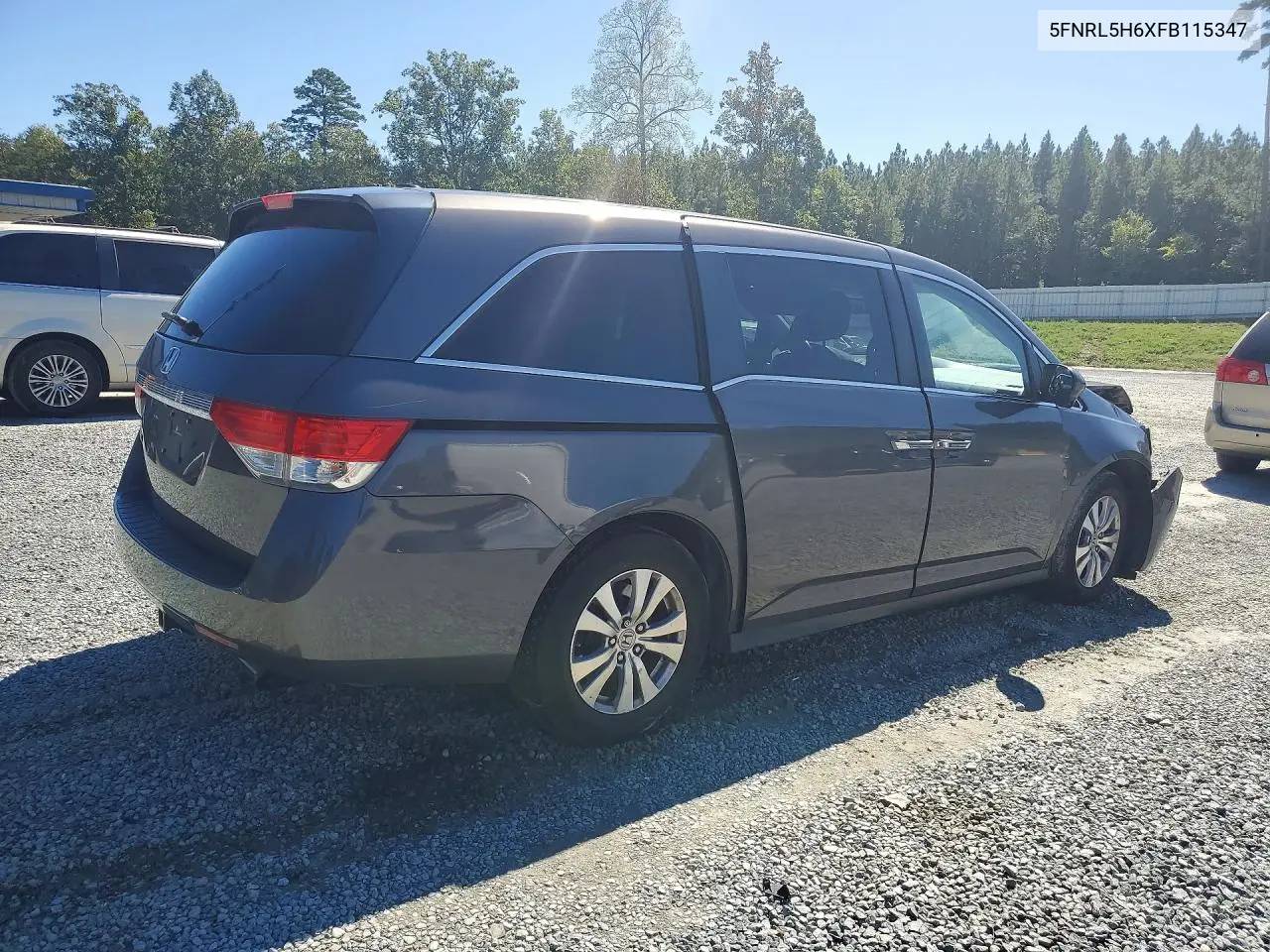 2015 HONDA ODYSSEY VIN 5FNRL5H6XFB115347 — фото 3