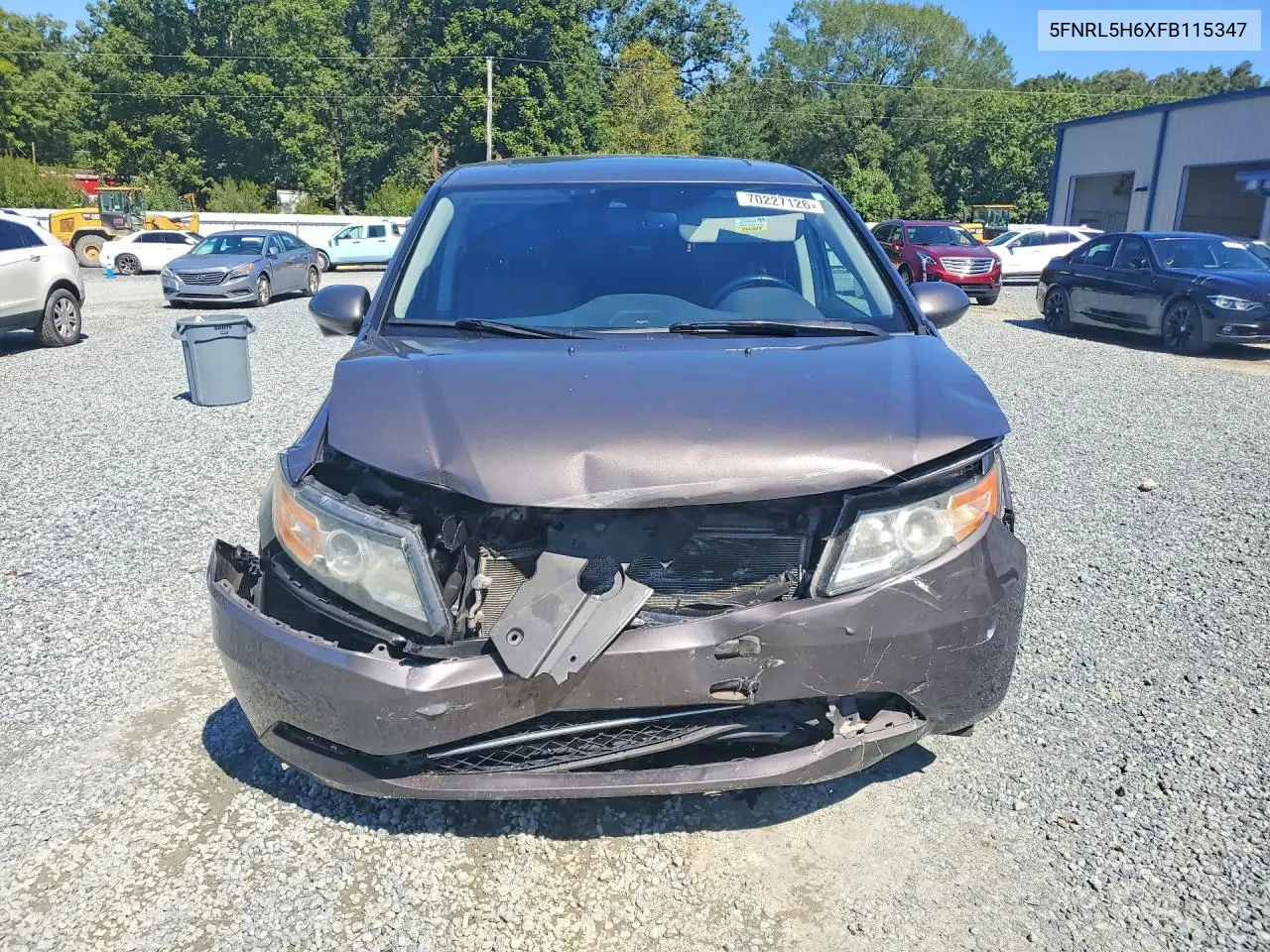 2015 HONDA ODYSSEY VIN 5FNRL5H6XFB115347 — фото 5
