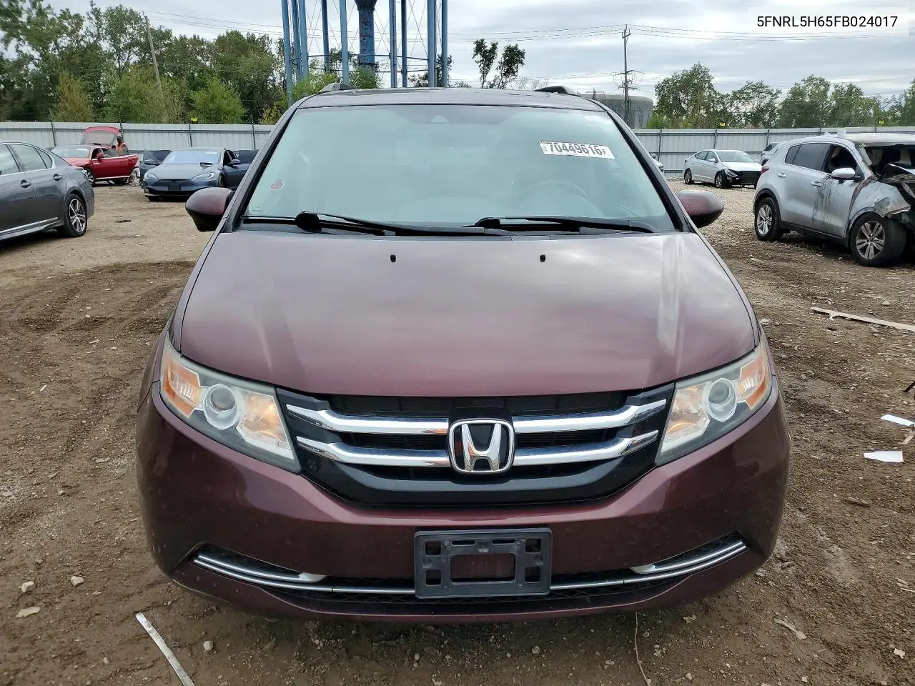 2015 HONDA ODYSSEY VIN 5FNRL5H65FB024017 — фото 5
