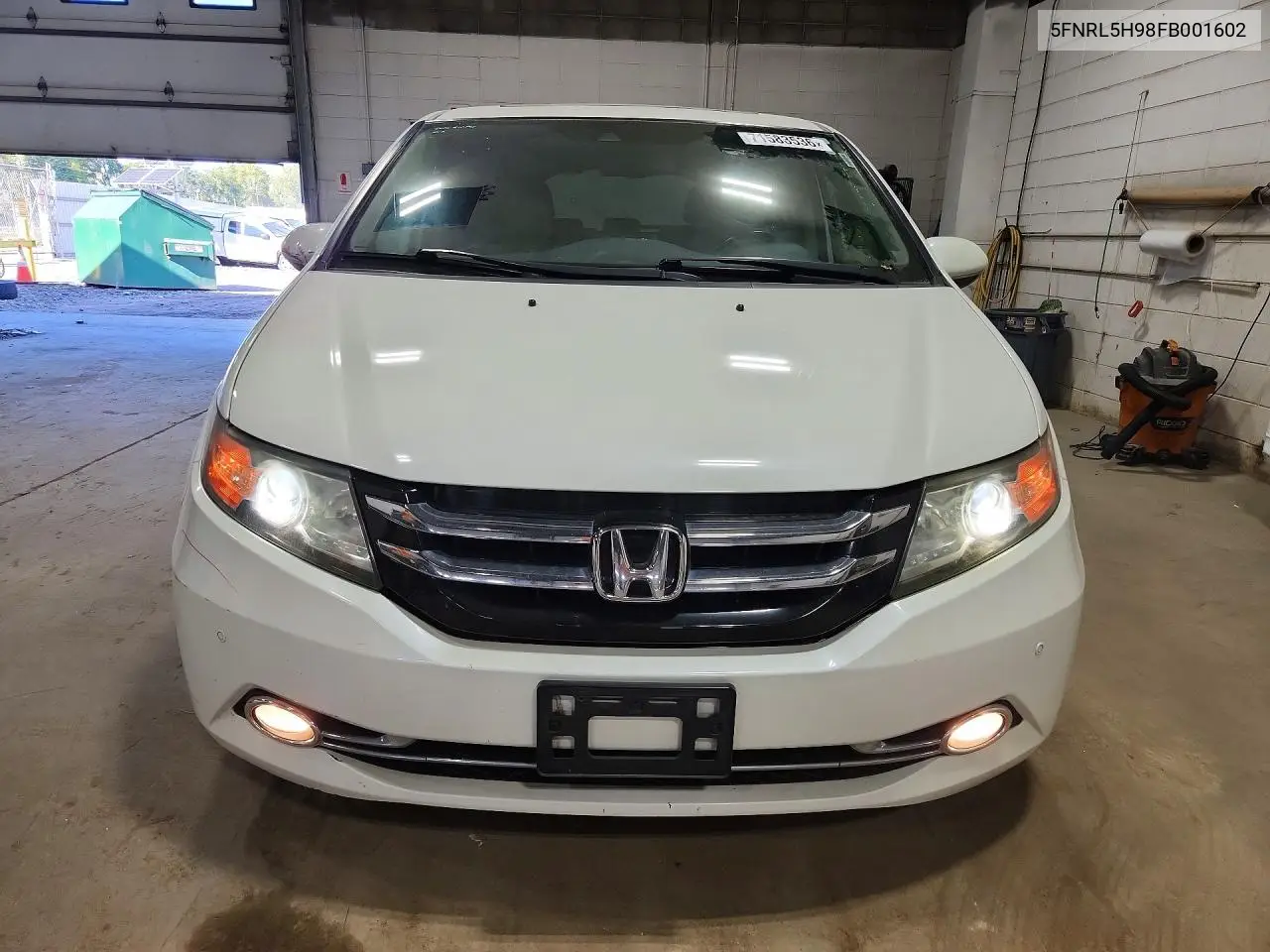 2015 HONDA ODYSSEY VIN 5FNRL5H98FB001602 — фото 5