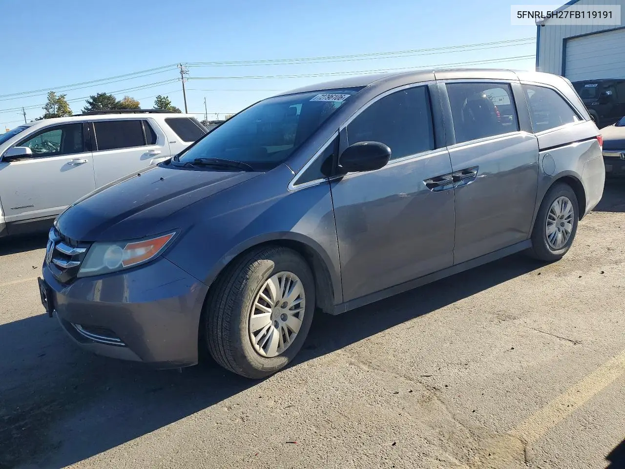 HONDA ODYSSEY 2015, VIN 5FNRL5H27FB119191