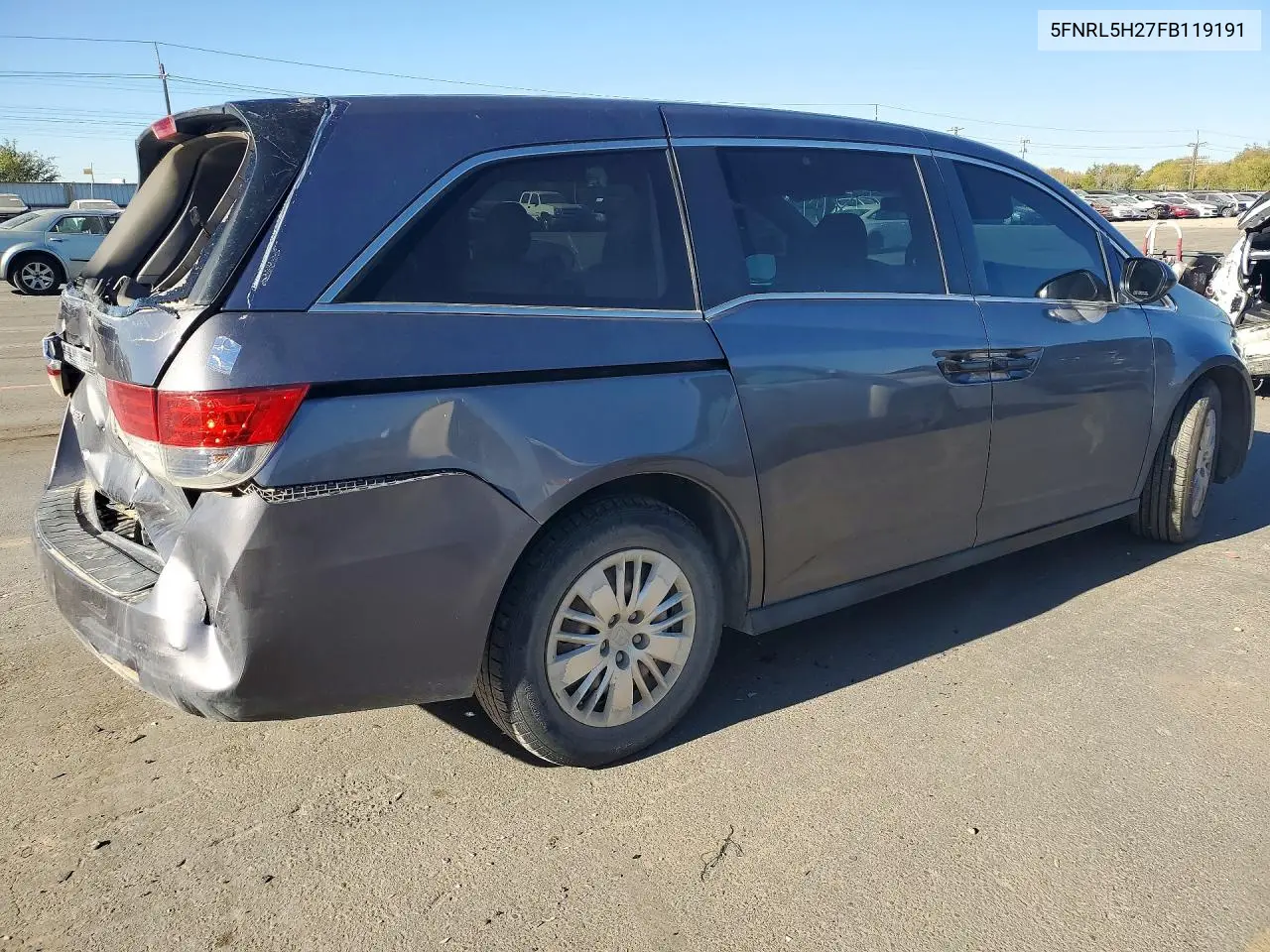 2015 HONDA ODYSSEY VIN 5FNRL5H27FB119191 — фото 3