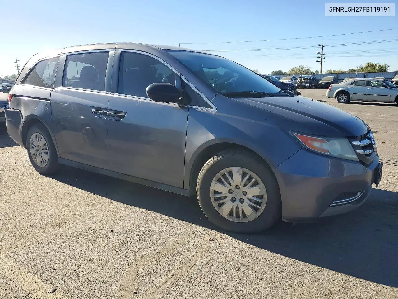 2015 HONDA ODYSSEY VIN 5FNRL5H27FB119191 — фото 4