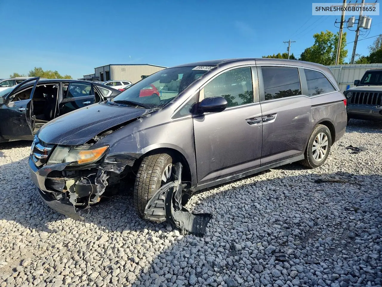 HONDA ODYSSEY 2016, VIN 5FNRL5H6XGB018652