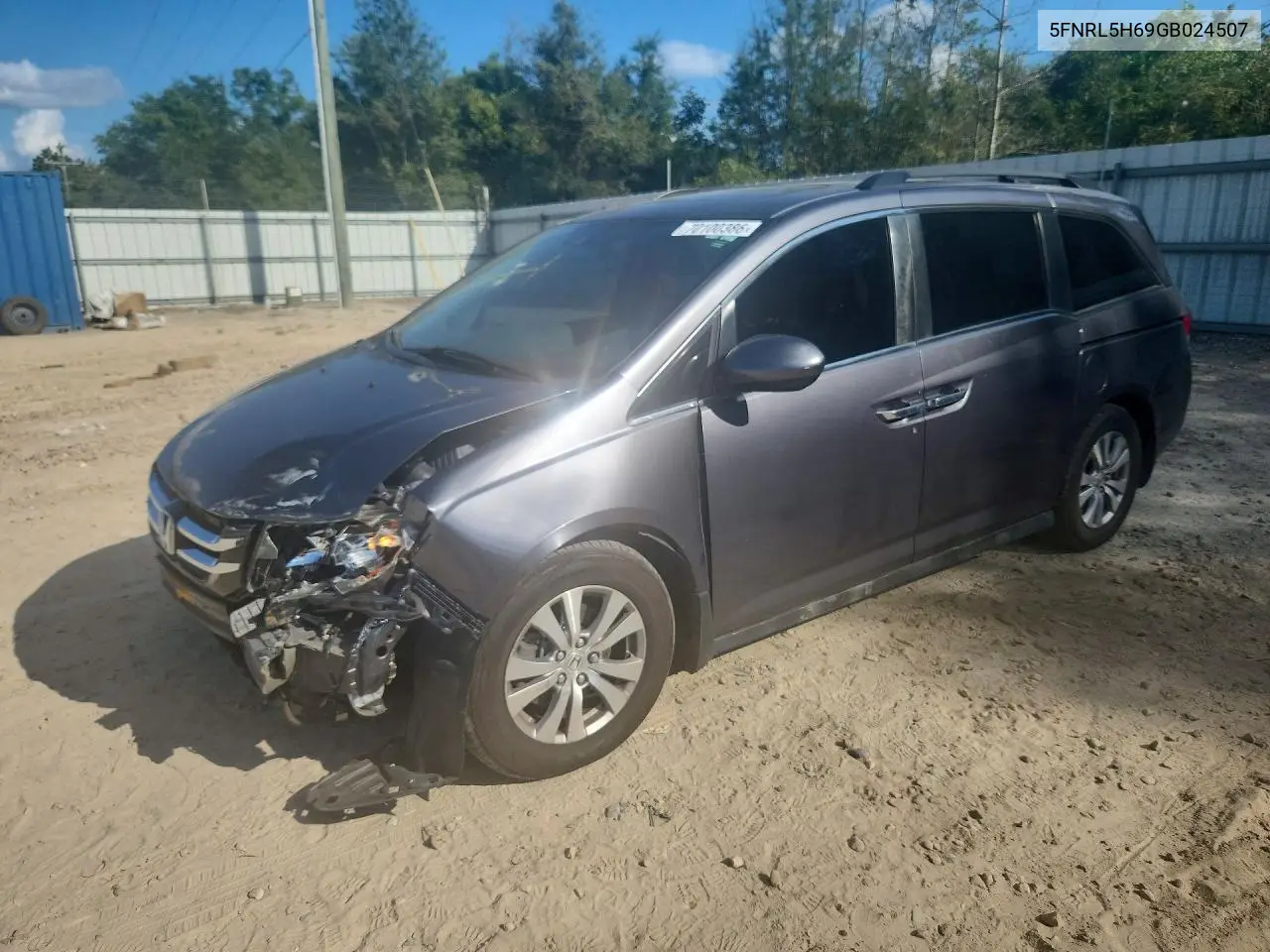 HONDA ODYSSEY 2016, VIN 5FNRL5H69GB024507