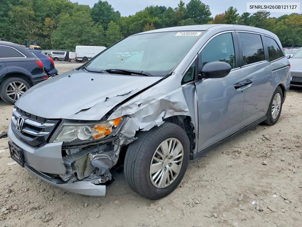 HONDA ODYSSEY 2016, VIN 5FNRL5H26GB121127