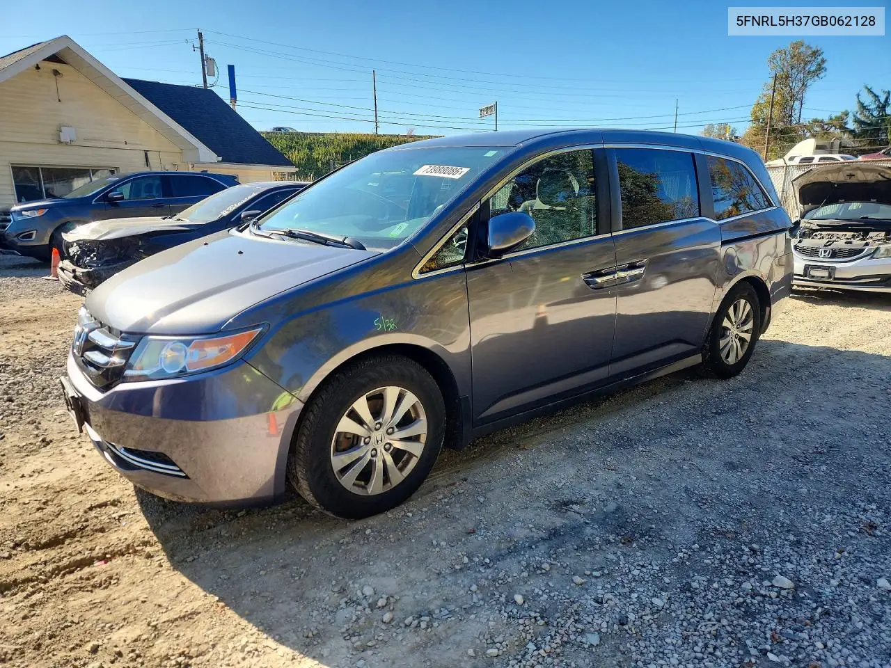 HONDA ODYSSEY 2016, VIN 5FNRL5H37GB062128