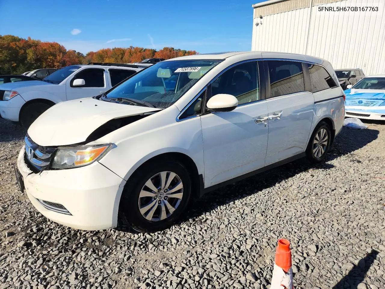 HONDA ODYSSEY 2016, VIN 5FNRL5H67GB167763