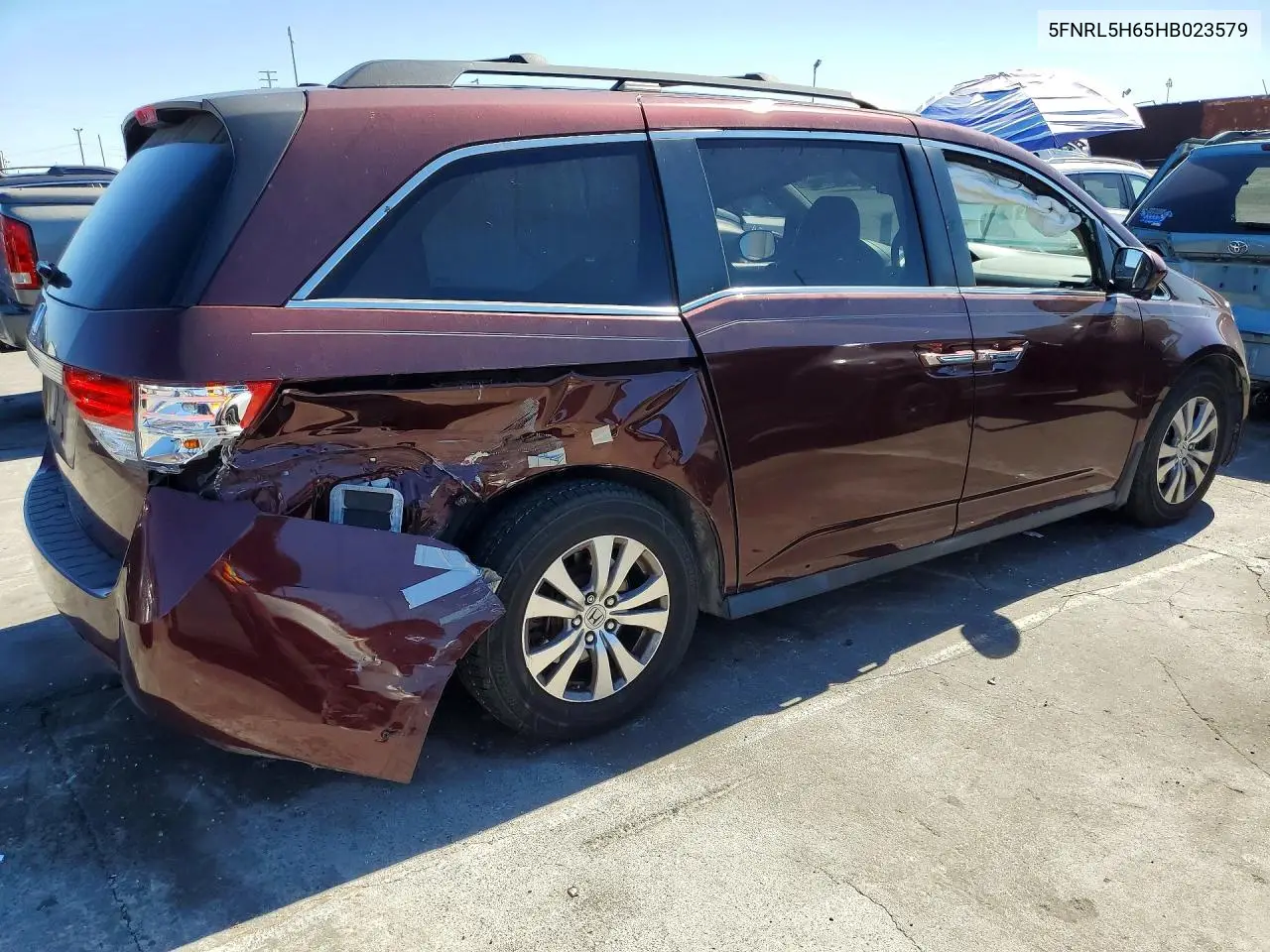 2017 HONDA ODYSSEY VIN 5FNRL5H65HB023579 — фото 3
