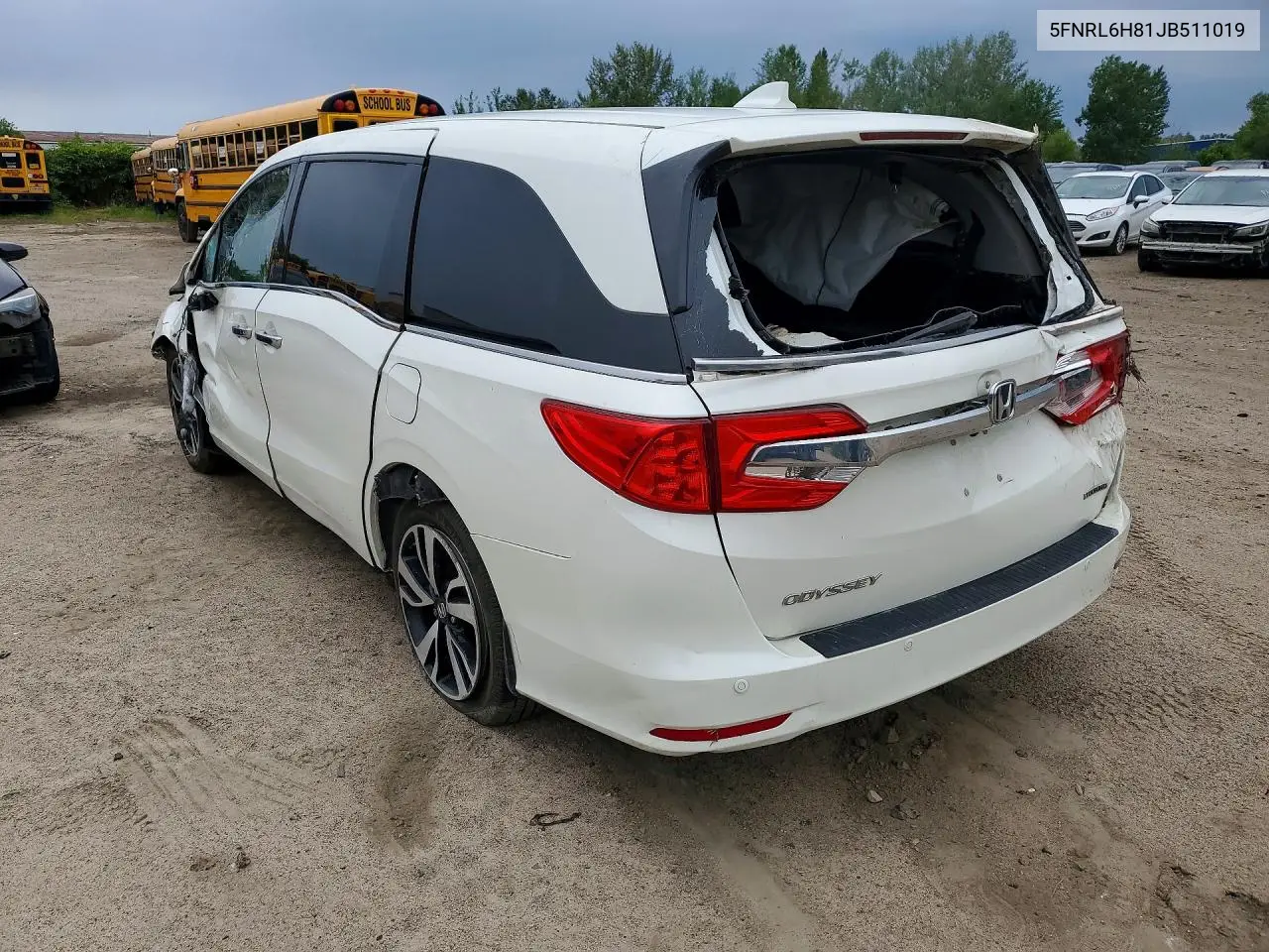 2018 HONDA ODYSSEY VIN 5FNRL6H81JB511019 — фото 2