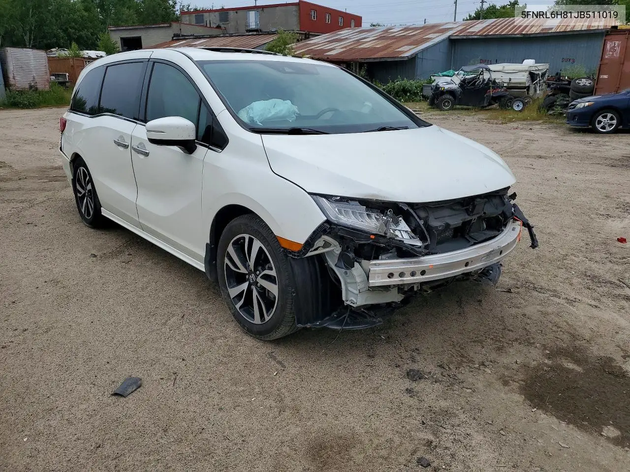 2018 HONDA ODYSSEY VIN 5FNRL6H81JB511019 — фото 4