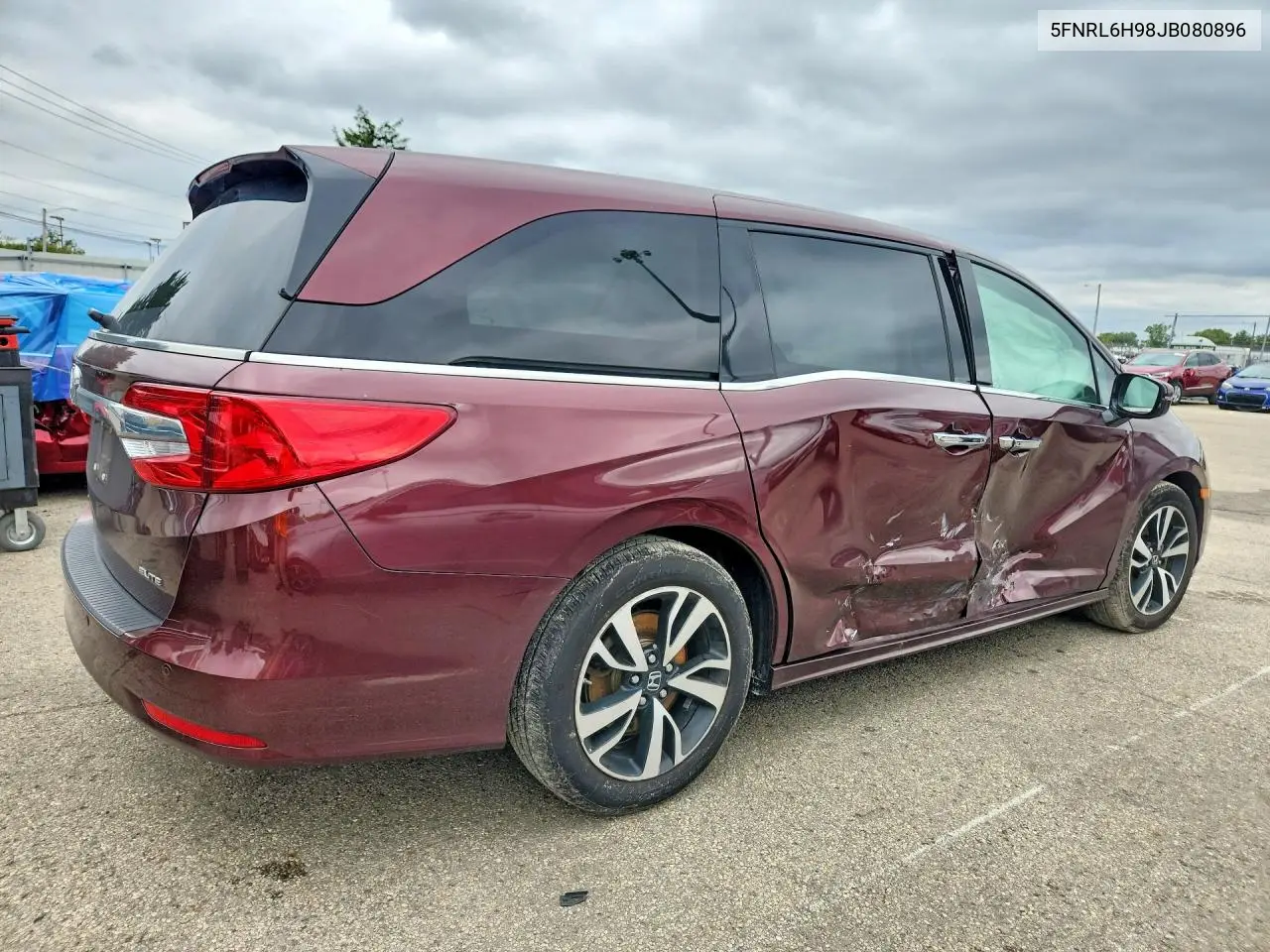 2018 HONDA ODYSSEY VIN 5FNRL6H98JB080896 — фото 3