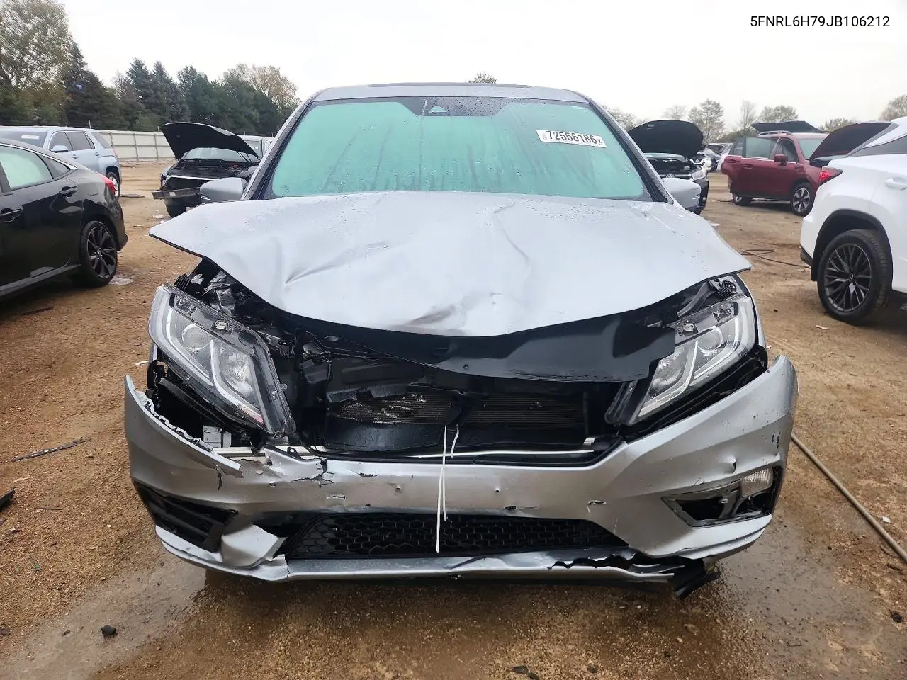 2018 HONDA ODYSSEY VIN 5FNRL6H79JB106212 — фото 5