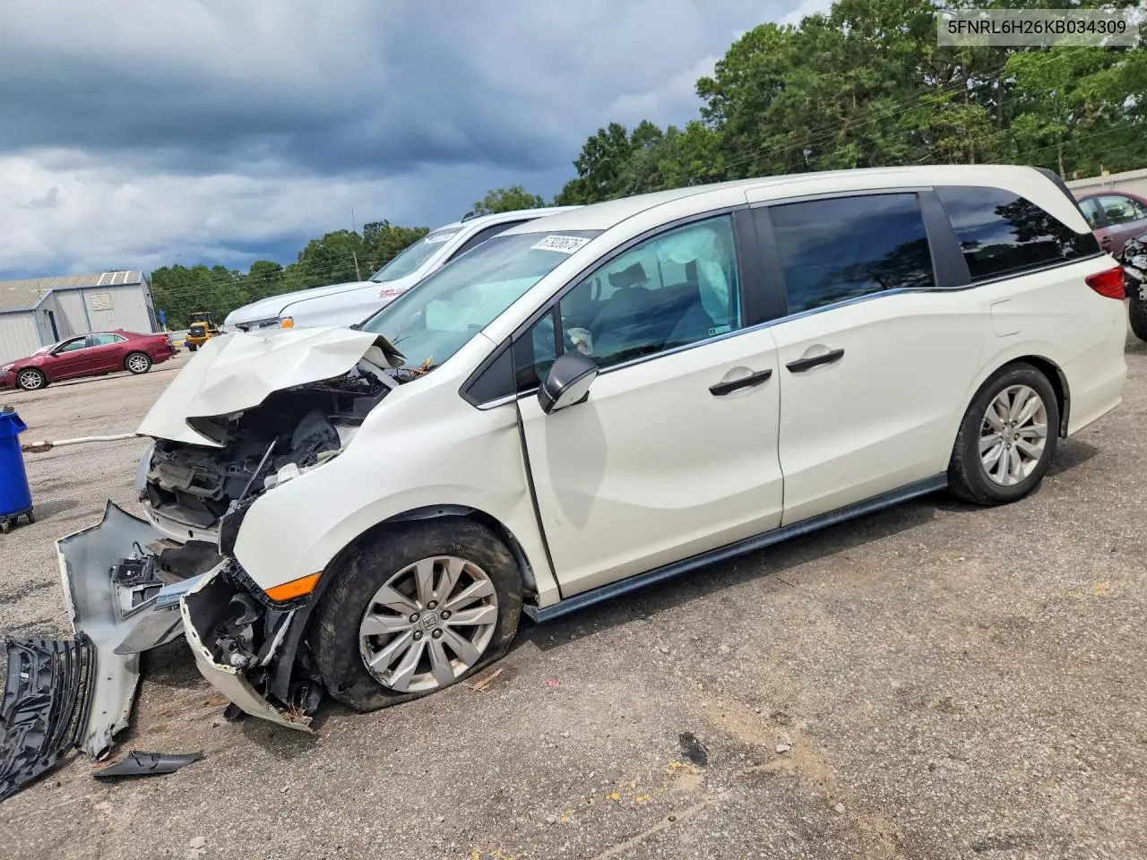 HONDA ODYSSEY 2019, VIN 5FNRL6H26KB034309