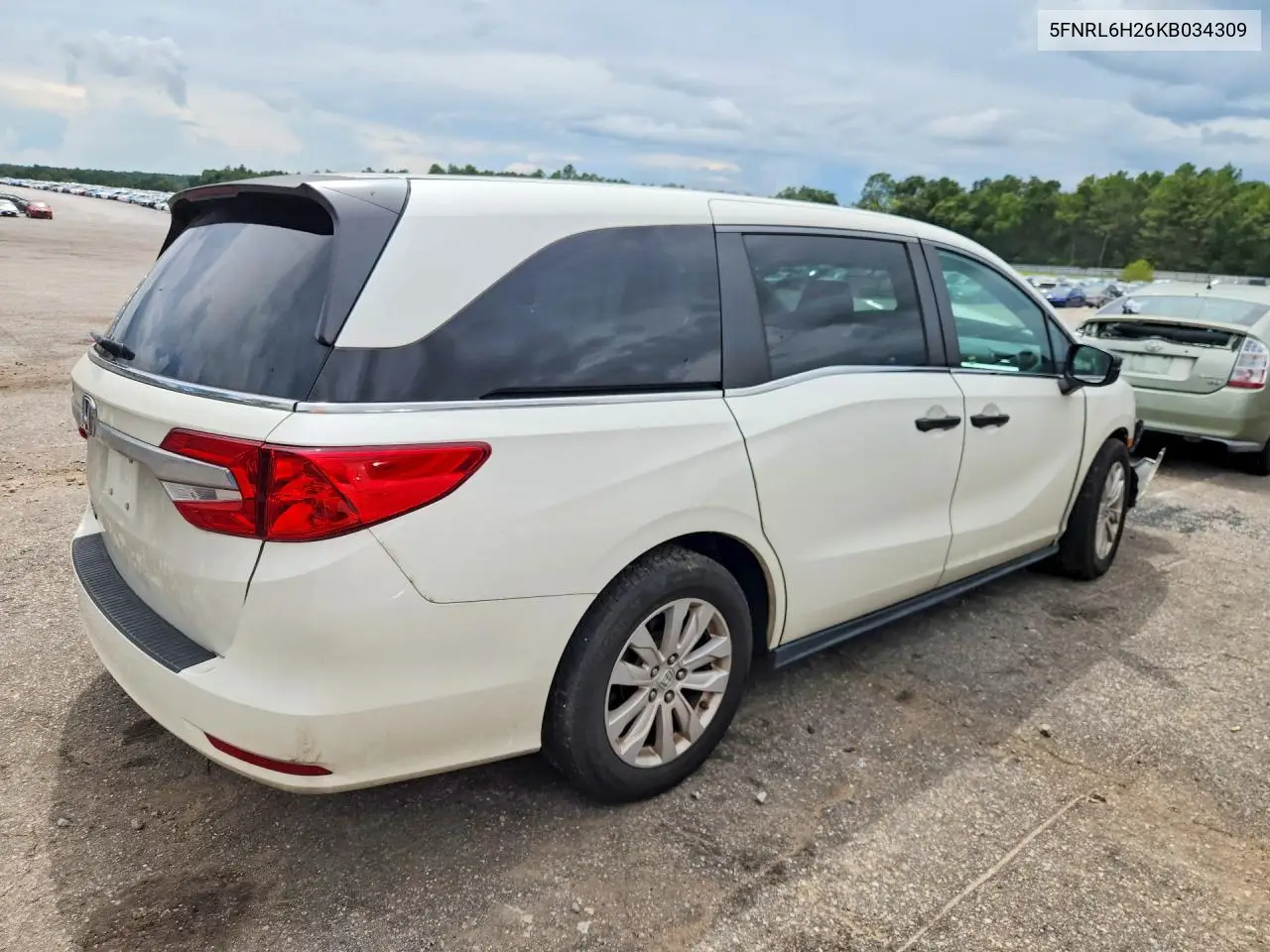 2019 HONDA ODYSSEY VIN 5FNRL6H26KB034309 — фото 3