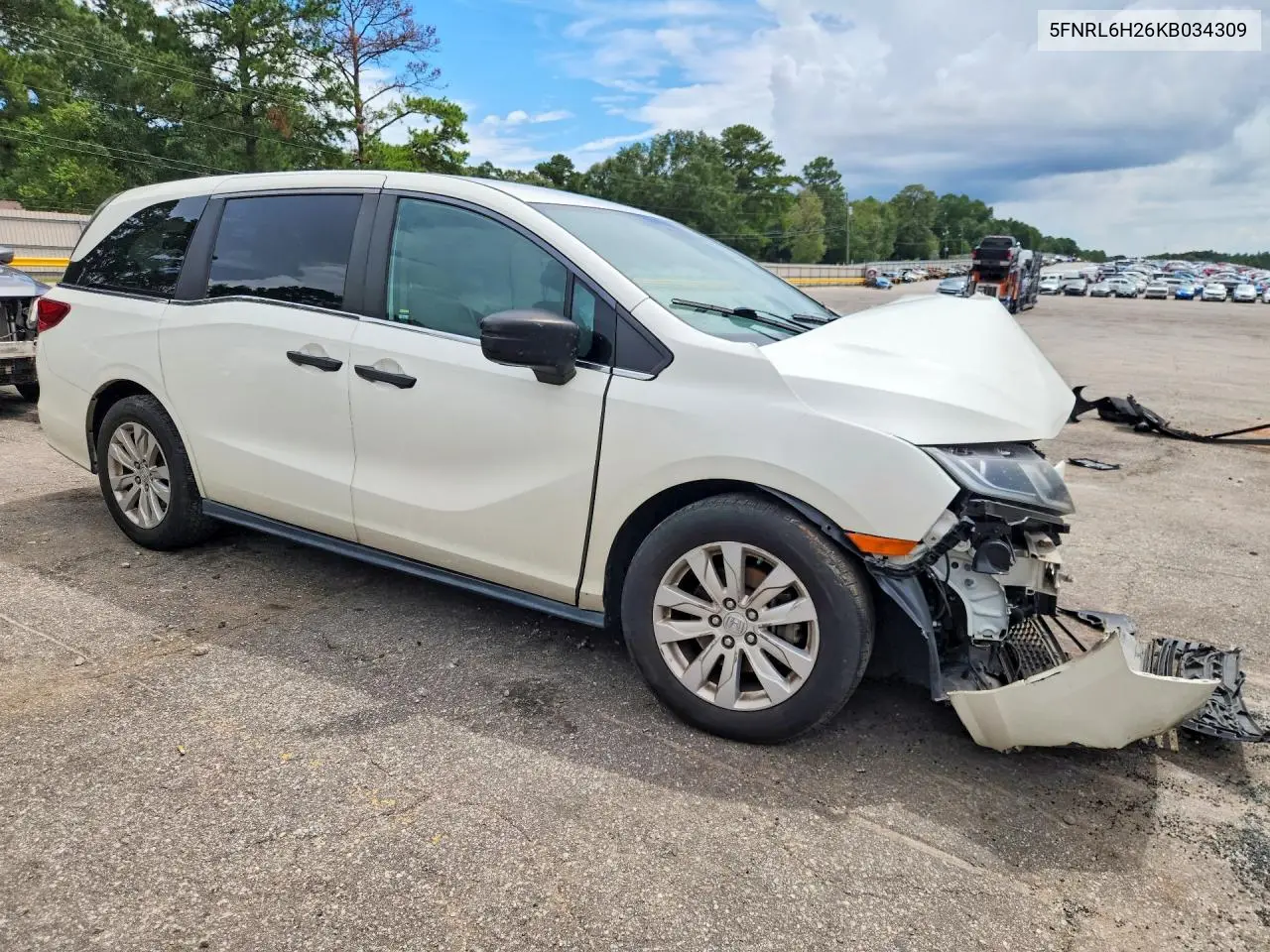 2019 HONDA ODYSSEY VIN 5FNRL6H26KB034309 — фото 4