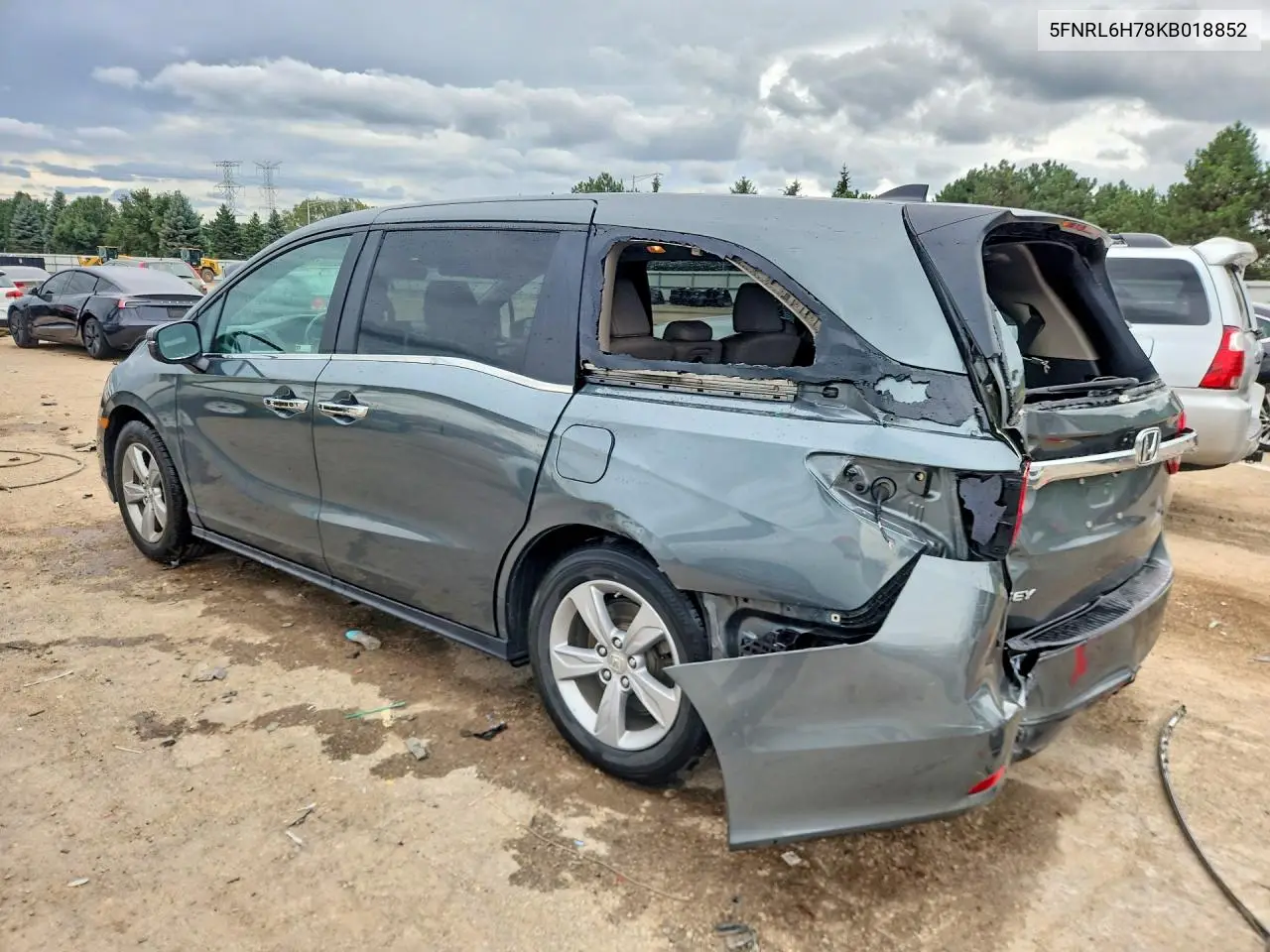 2019 HONDA ODYSSEY VIN 5FNRL6H78KB018852 — фото 2