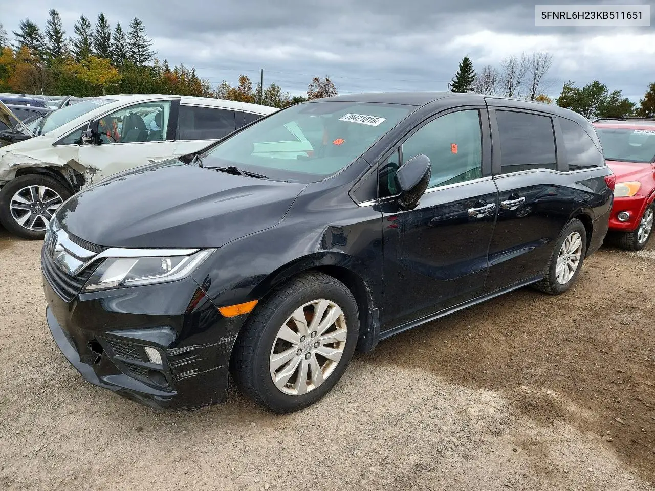 HONDA ODYSSEY 2019, VIN 5FNRL6H23KB511651