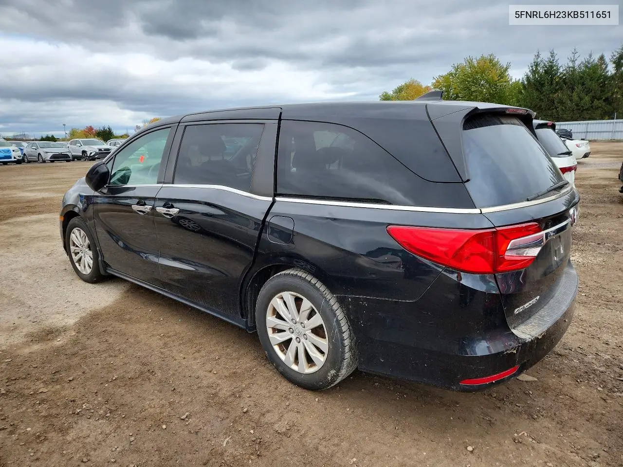 2019 HONDA ODYSSEY VIN 5FNRL6H23KB511651 — фото 2