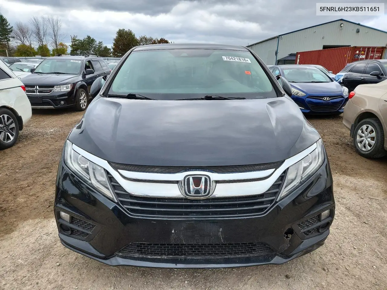 2019 HONDA ODYSSEY VIN 5FNRL6H23KB511651 — фото 5