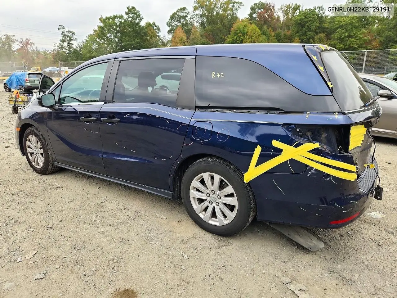 2019 HONDA ODYSSEY VIN 5FNRL6H22KB129191 — фото 2