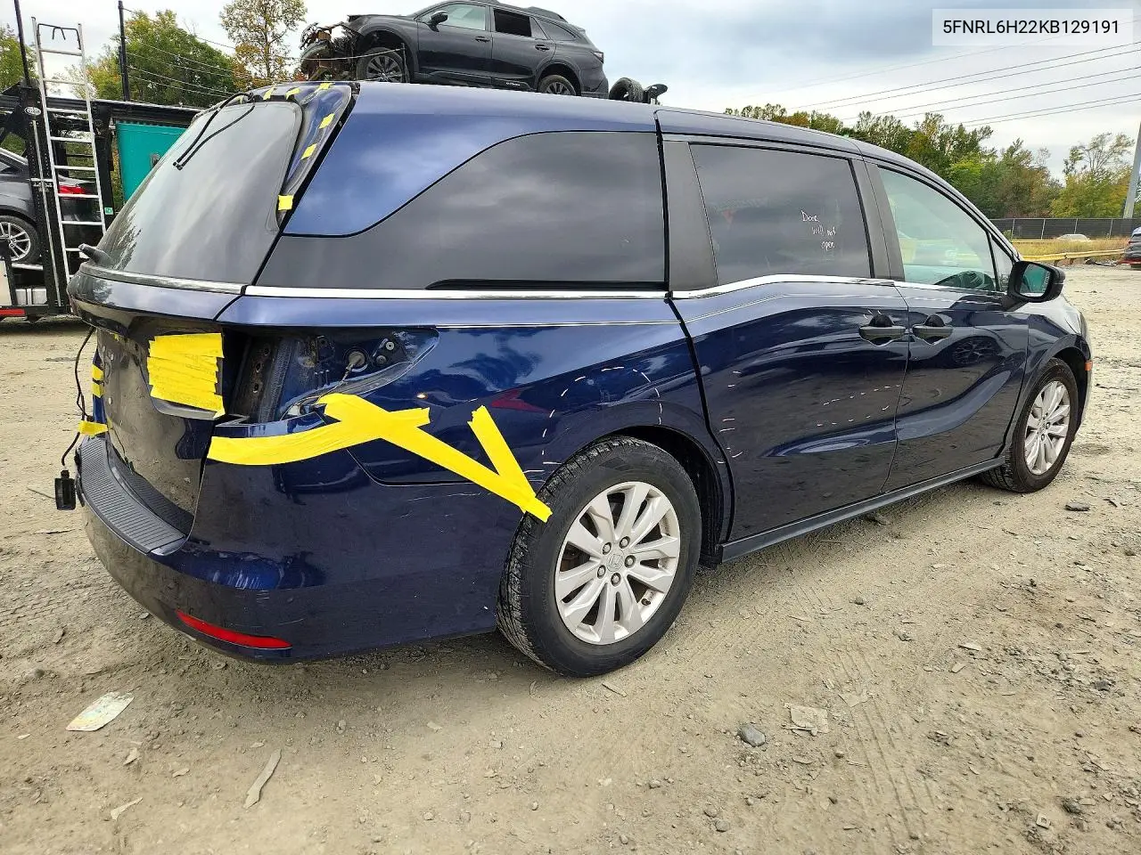 2019 HONDA ODYSSEY VIN 5FNRL6H22KB129191 — фото 3