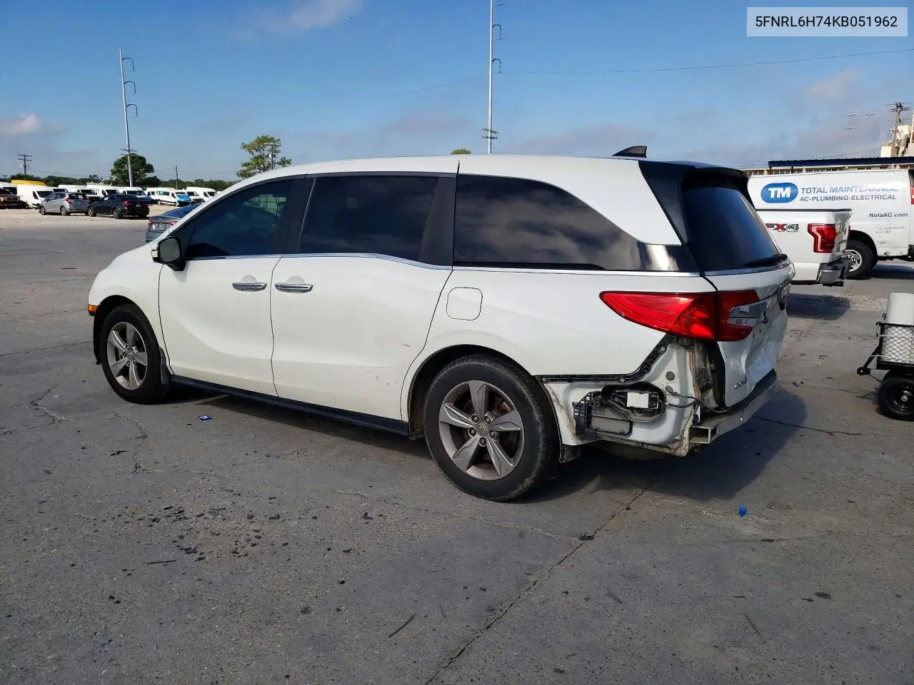 2019 HONDA ODYSSEY VIN 5FNRL6H74KB051962 — фото 2