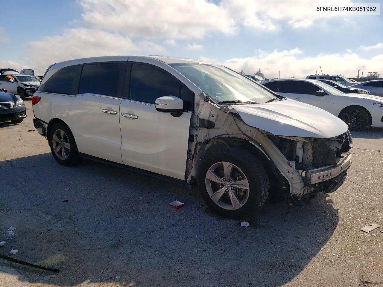 2019 HONDA ODYSSEY VIN 5FNRL6H74KB051962 — фото 4
