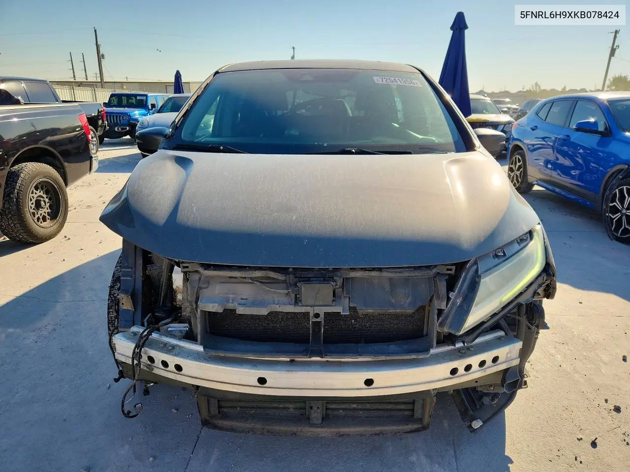 2019 HONDA ODYSSEY VIN 5FNRL6H9XKB078424 — фото 5