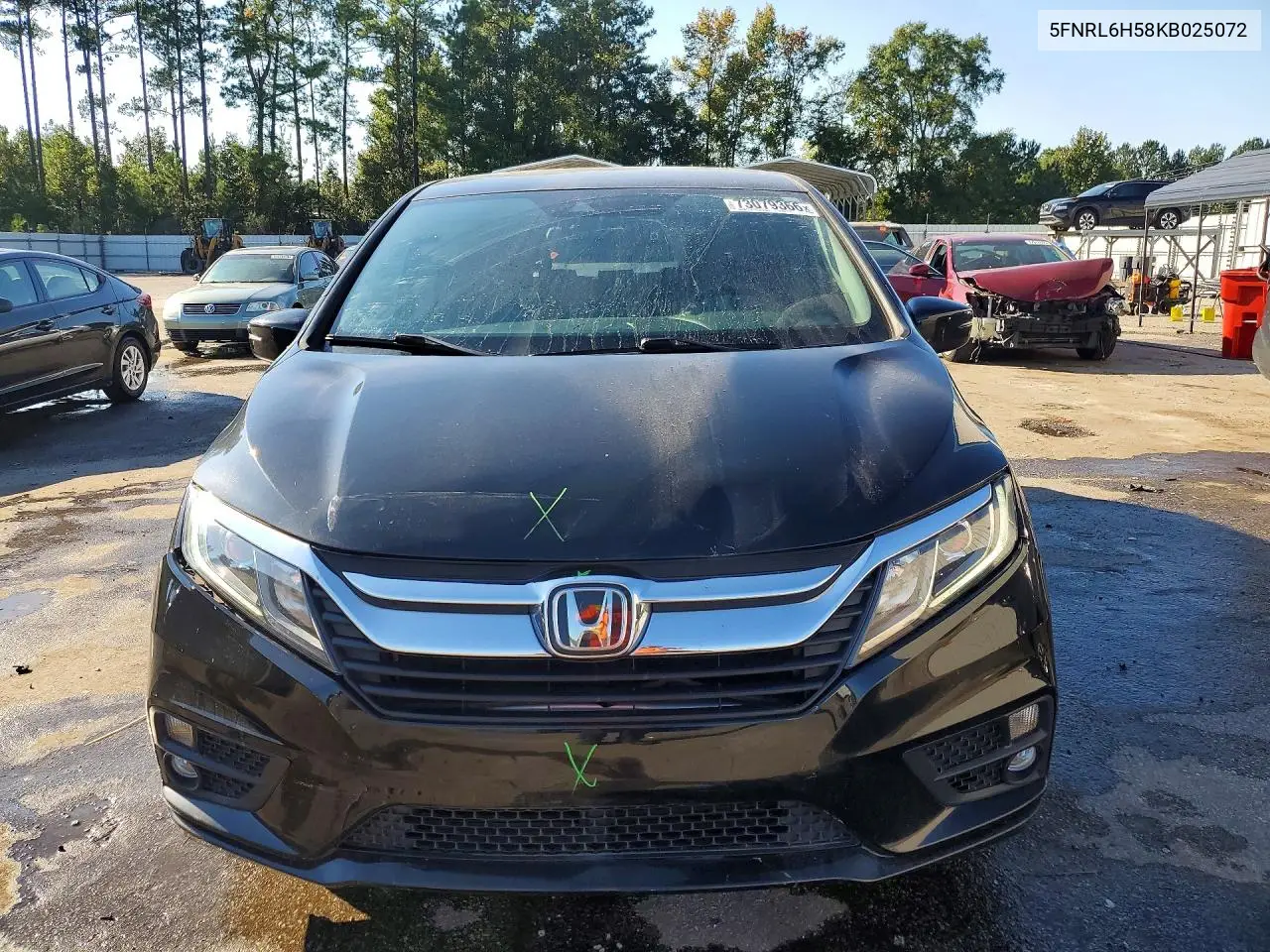 2019 HONDA ODYSSEY VIN 5FNRL6H58KB025072 — фото 5