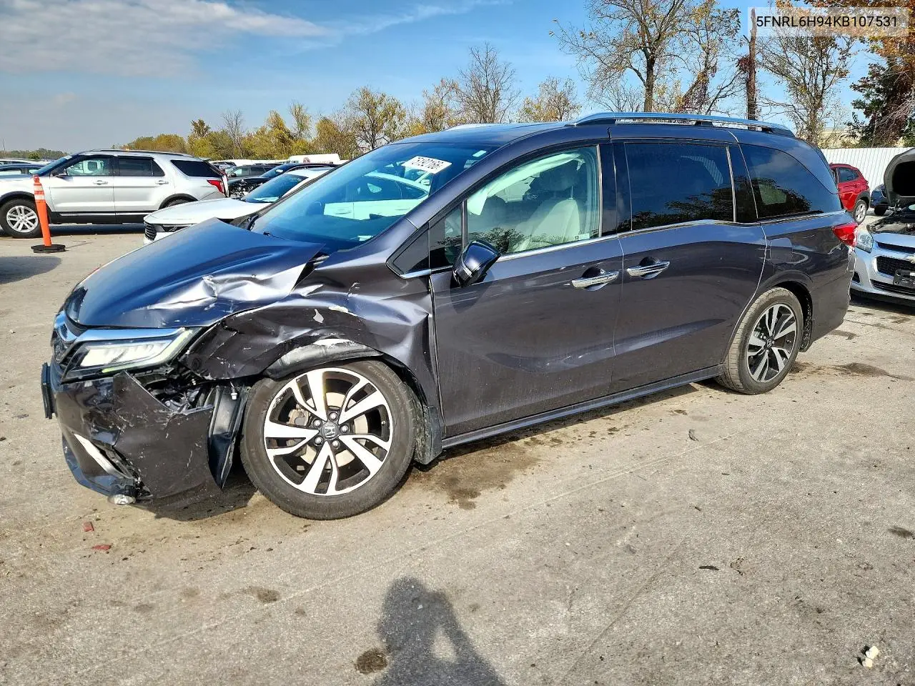 HONDA ODYSSEY 2019, VIN 5FNRL6H94KB107531