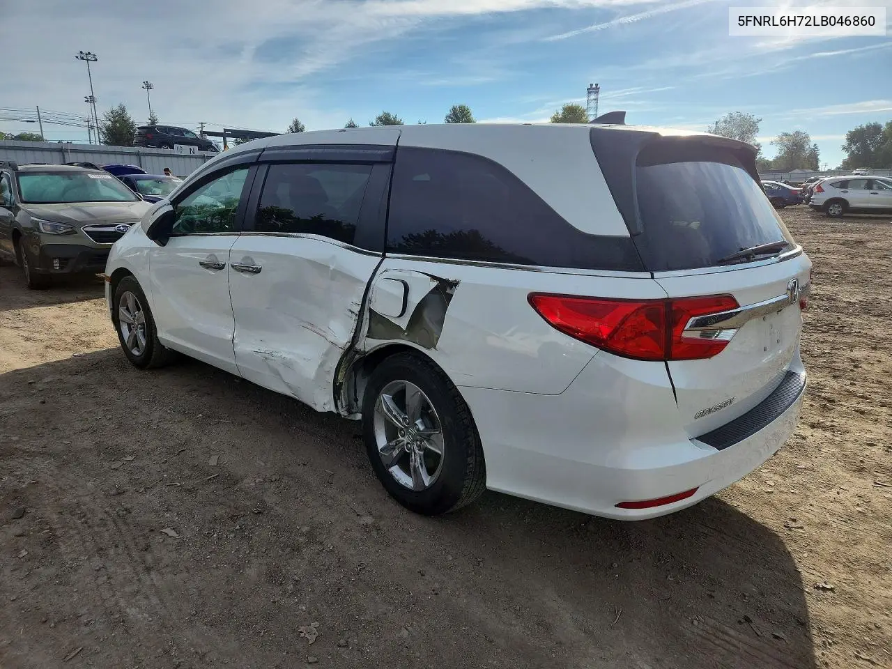 2020 HONDA ODYSSEY VIN 5FNRL6H72LB046860 — фото 2