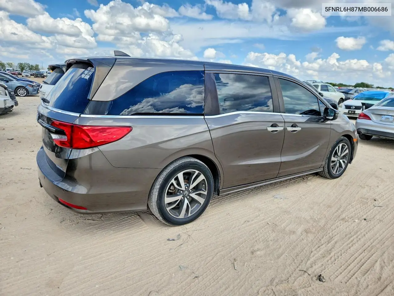 2021 HONDA ODYSSEY VIN 5FNRL6H87MB006686 — фото 3