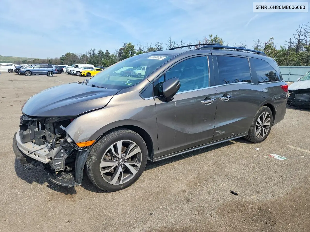 HONDA ODYSSEY 2021, VIN 5FNRL6H86MB006680