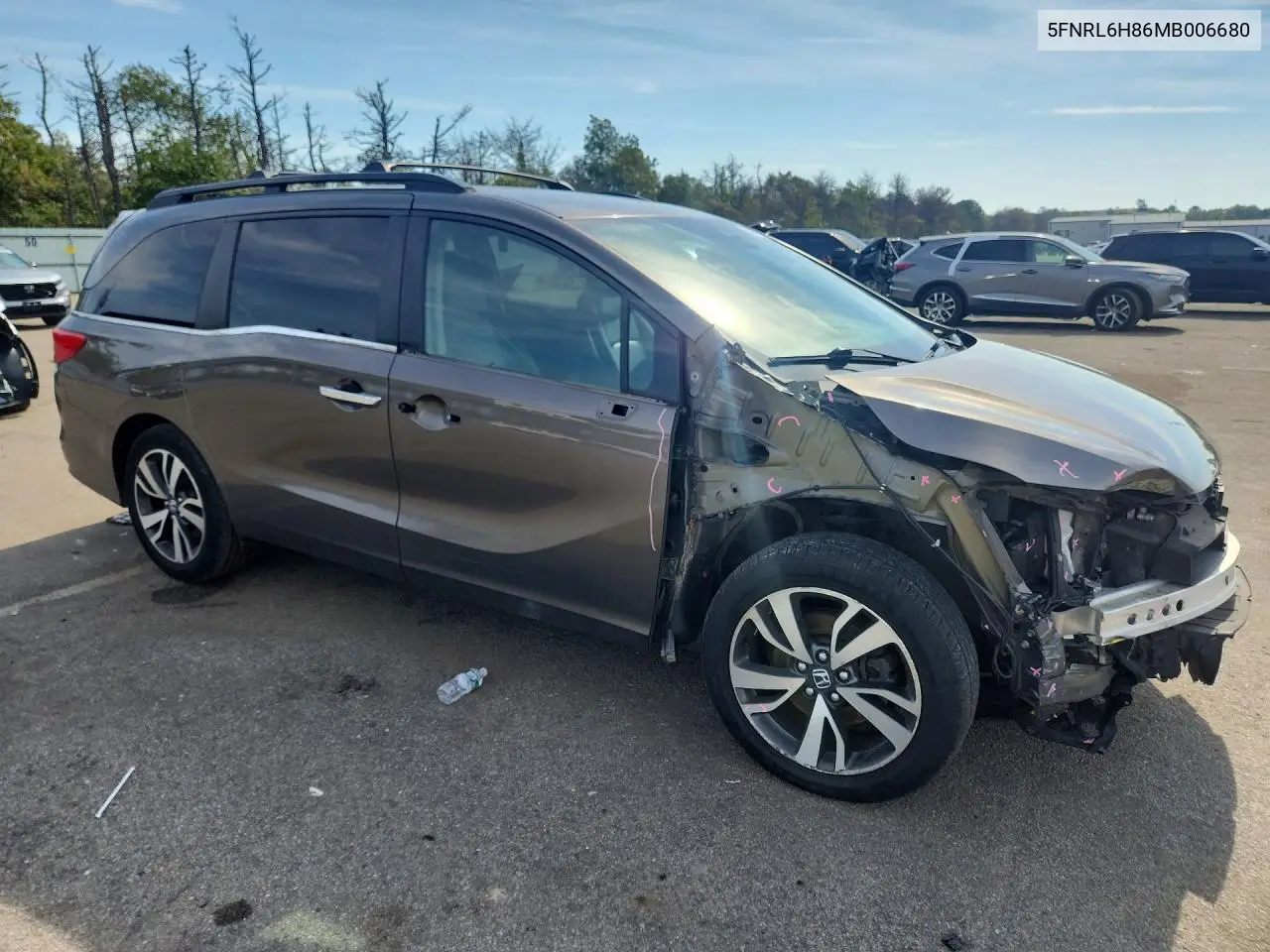 2021 HONDA ODYSSEY VIN 5FNRL6H86MB006680 — фото 4
