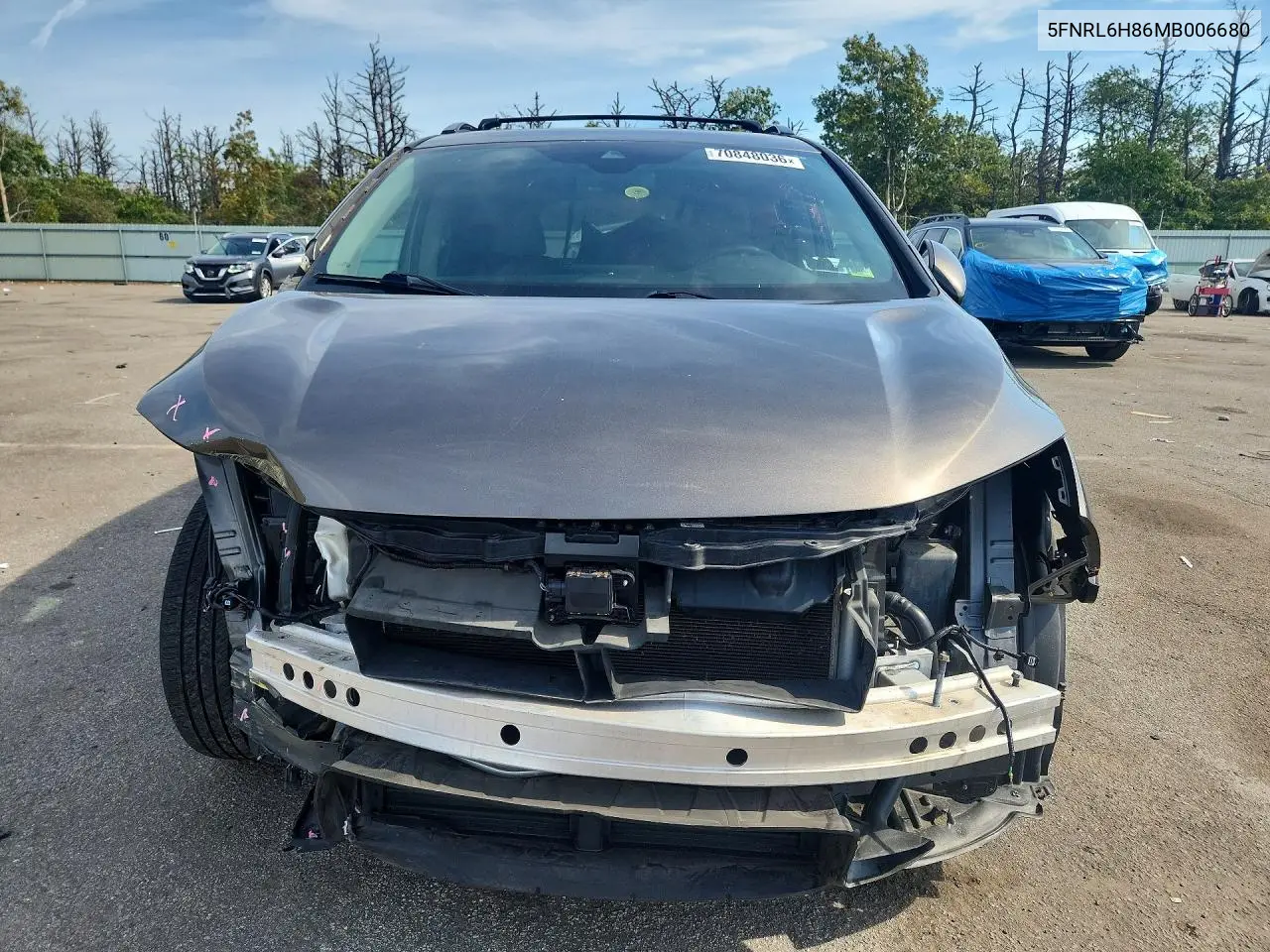 2021 HONDA ODYSSEY VIN 5FNRL6H86MB006680 — фото 5