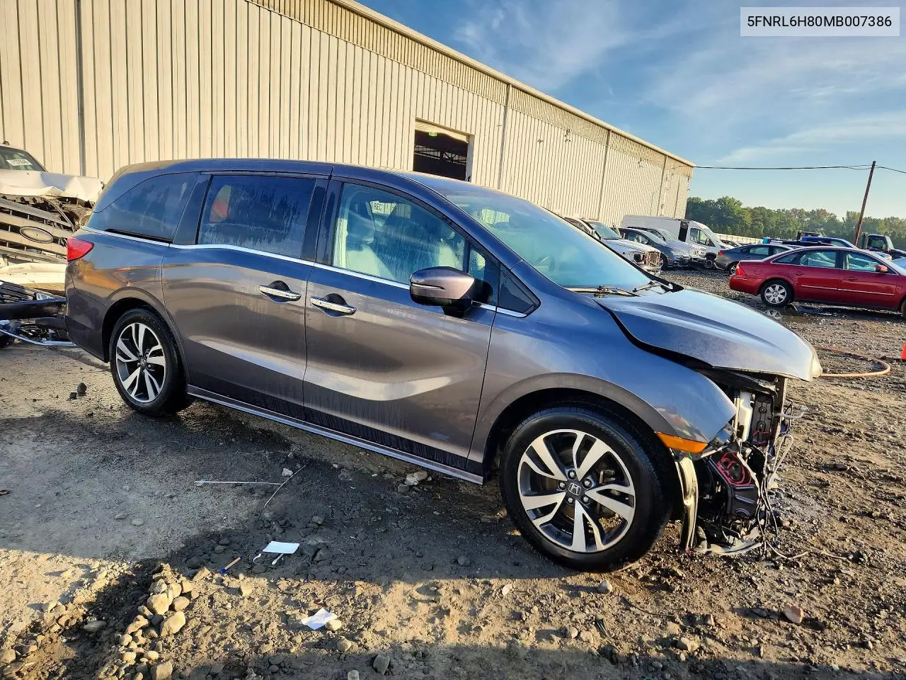 2021 HONDA ODYSSEY VIN 5FNRL6H80MB007386 — фото 4