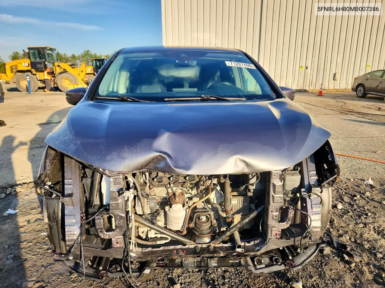 2021 HONDA ODYSSEY VIN 5FNRL6H80MB007386 — фото 5