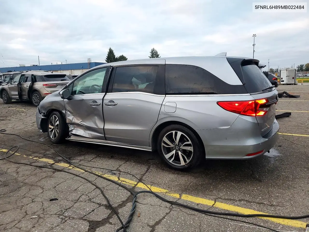 2021 HONDA ODYSSEY VIN 5FNRL6H89MB022484 — фото 2