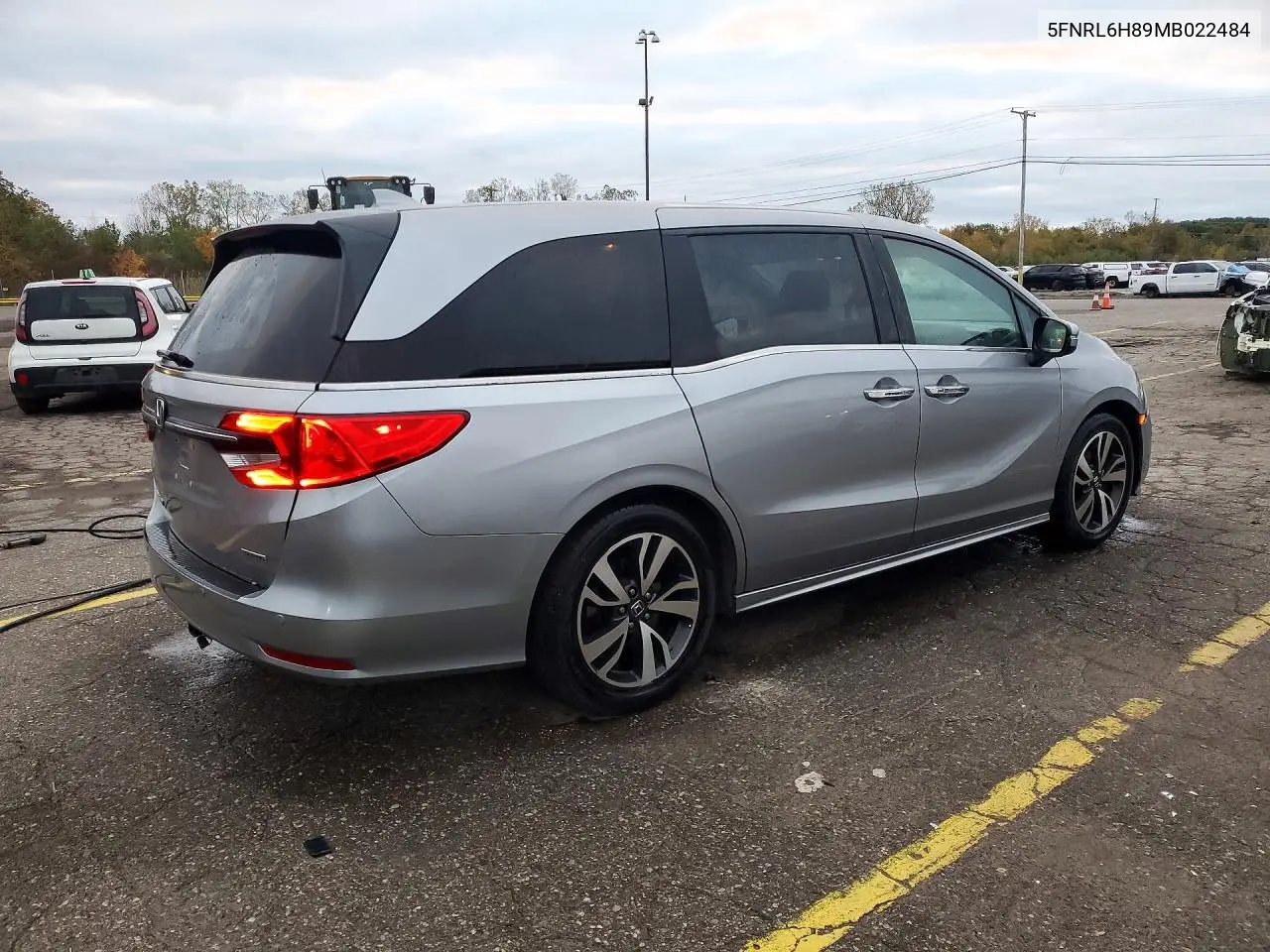 2021 HONDA ODYSSEY VIN 5FNRL6H89MB022484 — фото 3