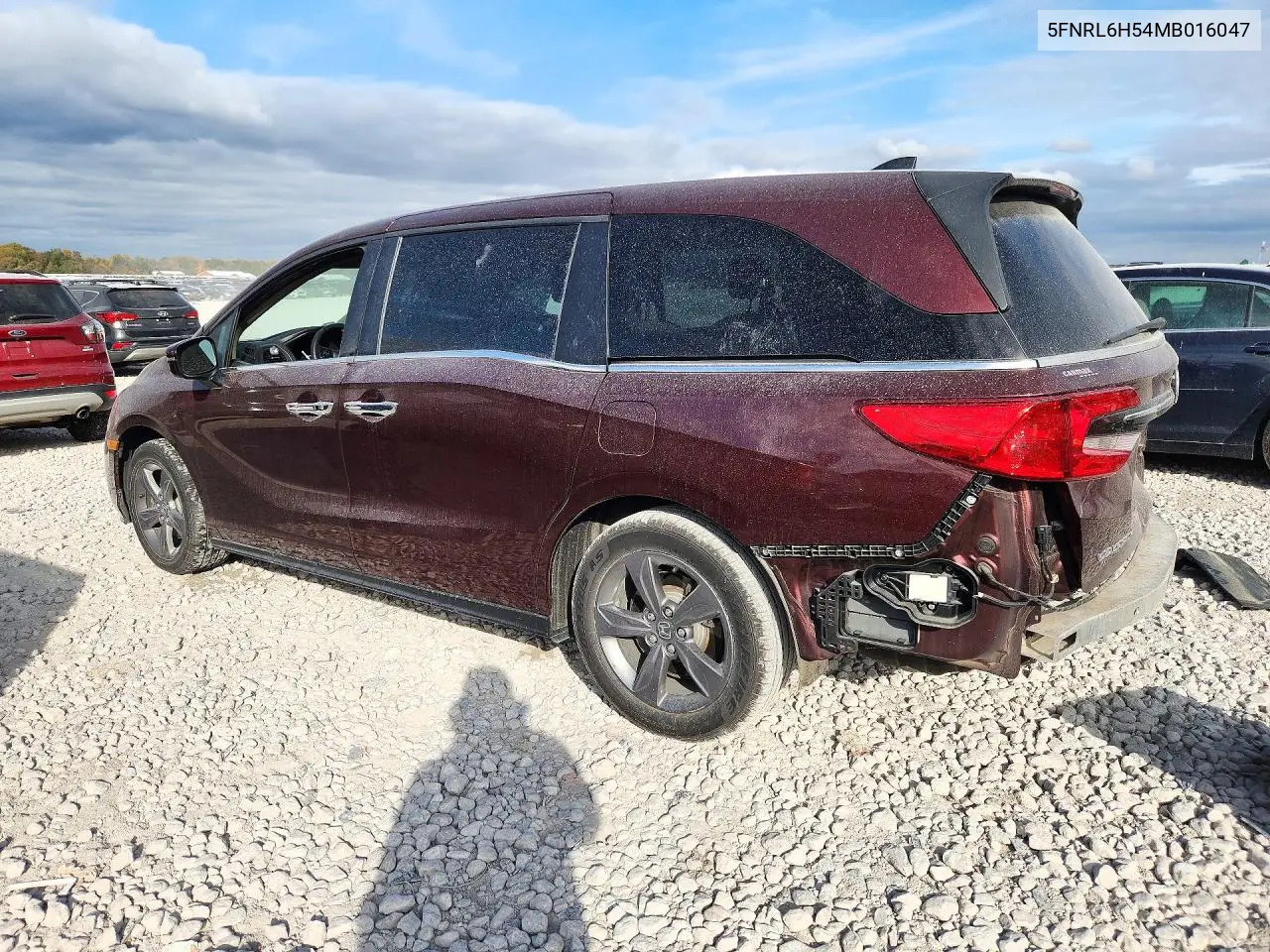 2021 HONDA ODYSSEY VIN 5FNRL6H54MB016047 — фото 2