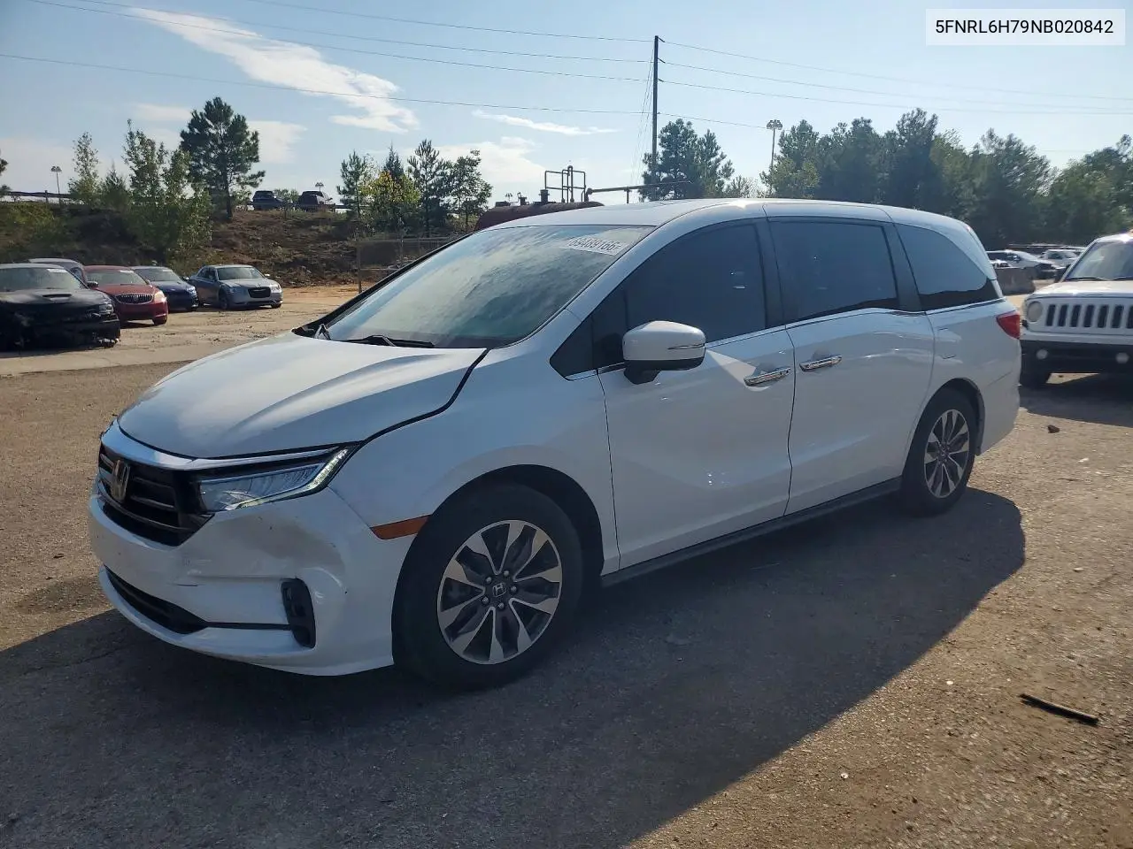 HONDA ODYSSEY 2022, VIN 5FNRL6H79NB020842