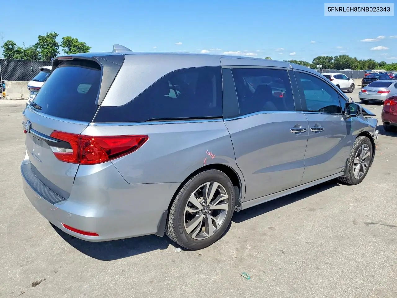 2022 HONDA ODYSSEY VIN 5FNRL6H85NB023343 — фото 3