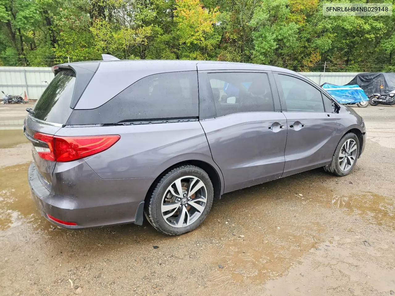 2022 HONDA ODYSSEY VIN 5FNRL6H84NB029148 — фото 3