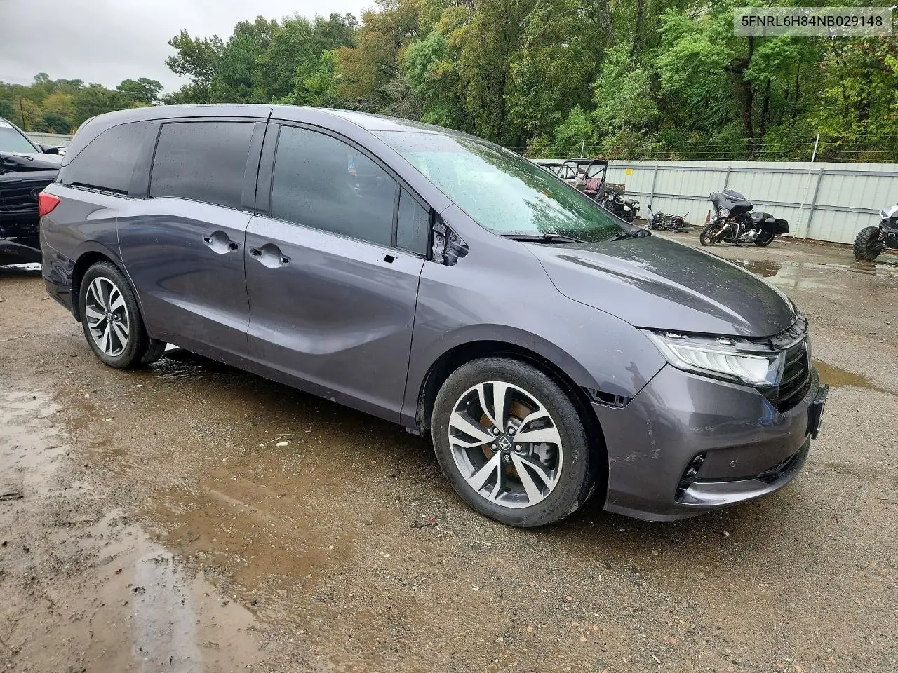 2022 HONDA ODYSSEY VIN 5FNRL6H84NB029148 — фото 4