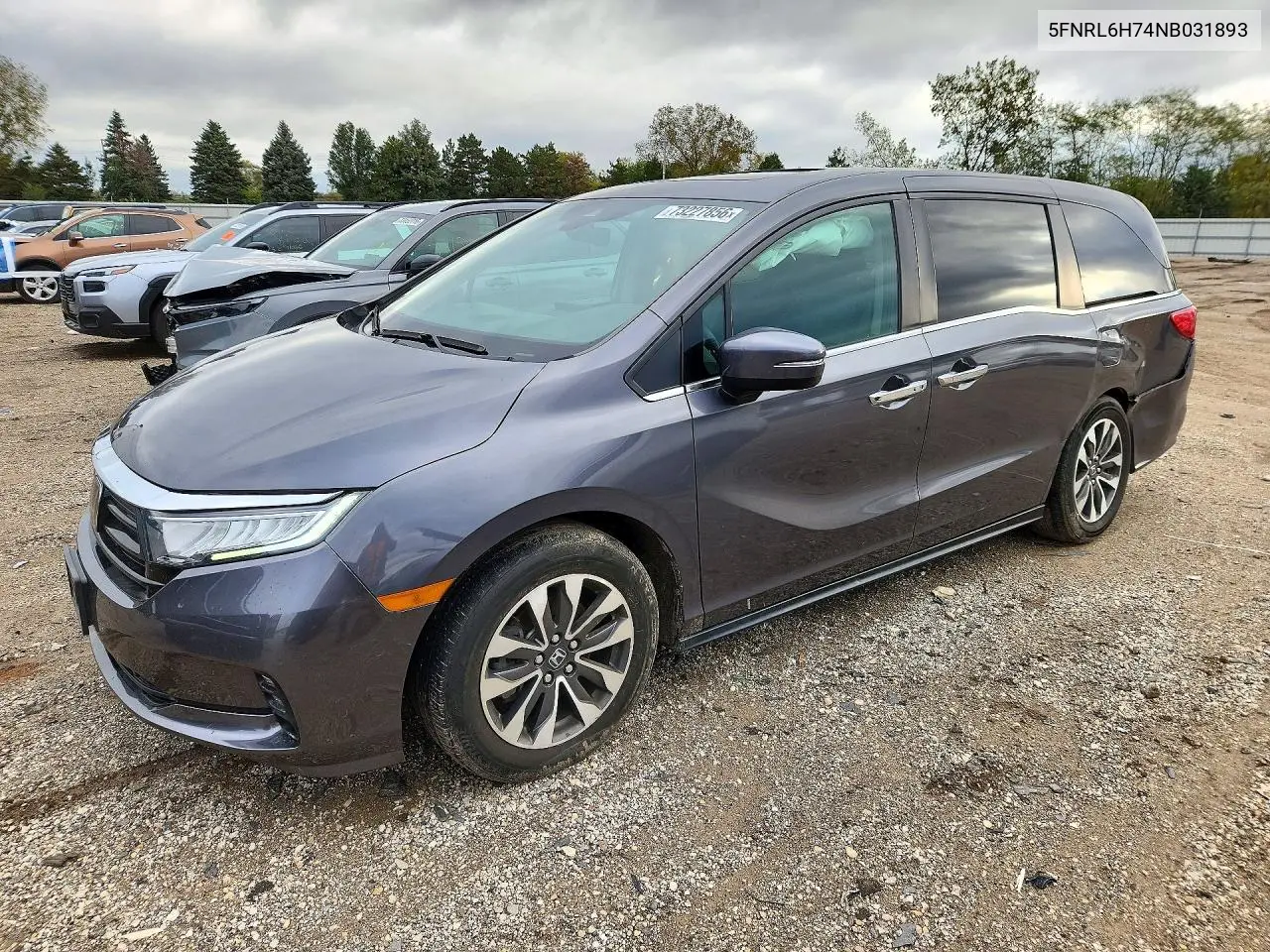 HONDA ODYSSEY 2022, VIN 5FNRL6H74NB031893