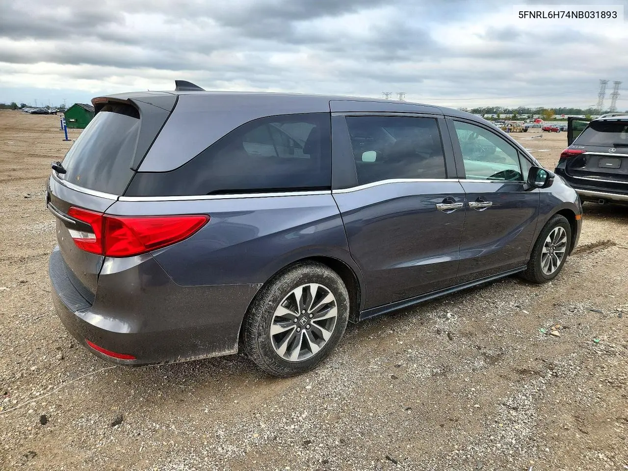 2022 HONDA ODYSSEY VIN 5FNRL6H74NB031893 — фото 3