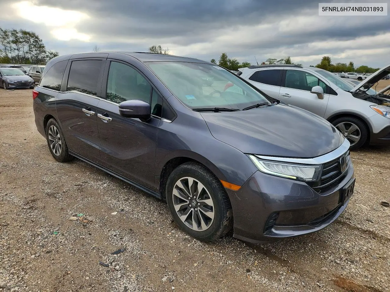 2022 HONDA ODYSSEY VIN 5FNRL6H74NB031893 — фото 4