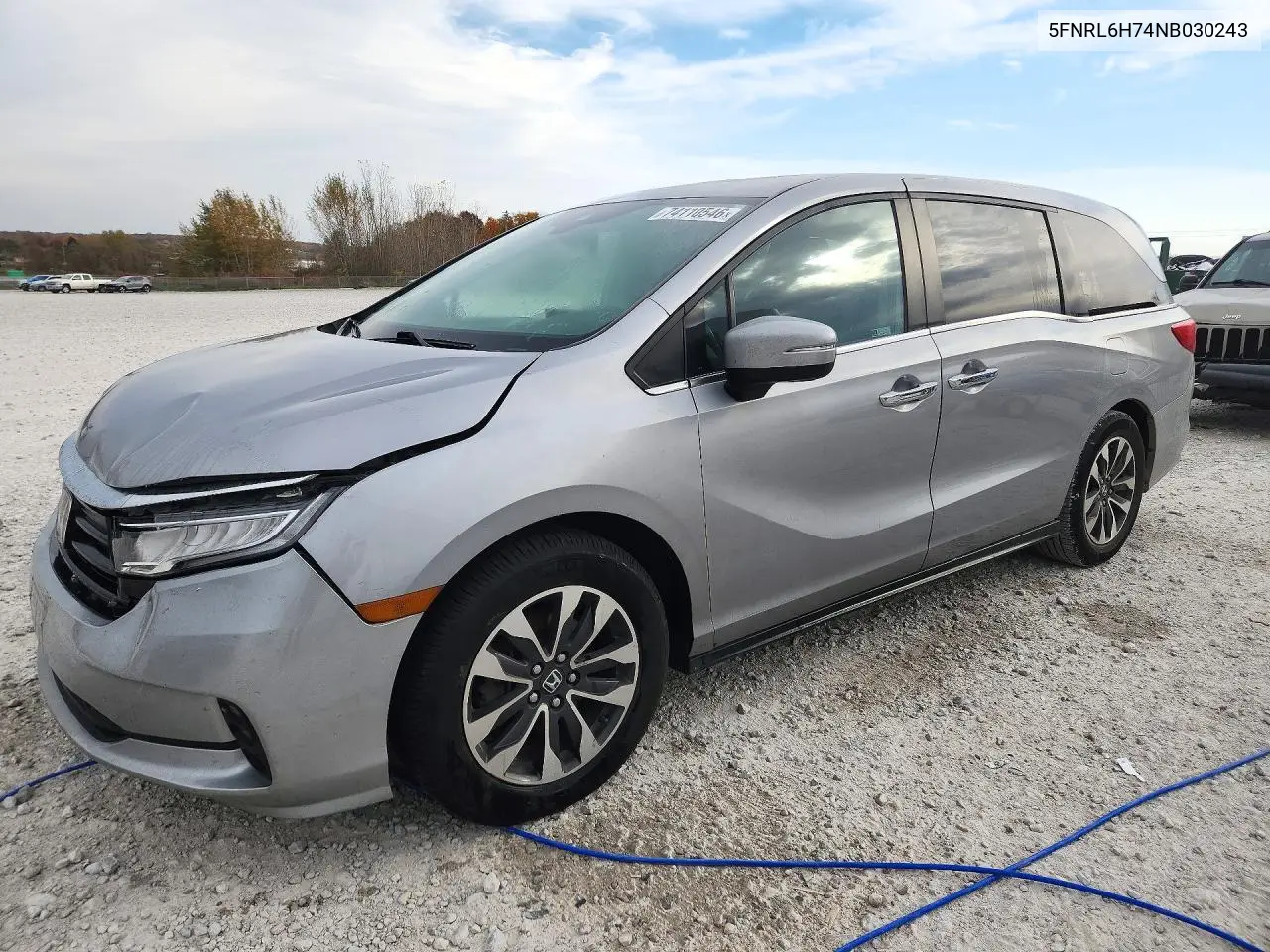 HONDA ODYSSEY 2022, VIN 5FNRL6H74NB030243