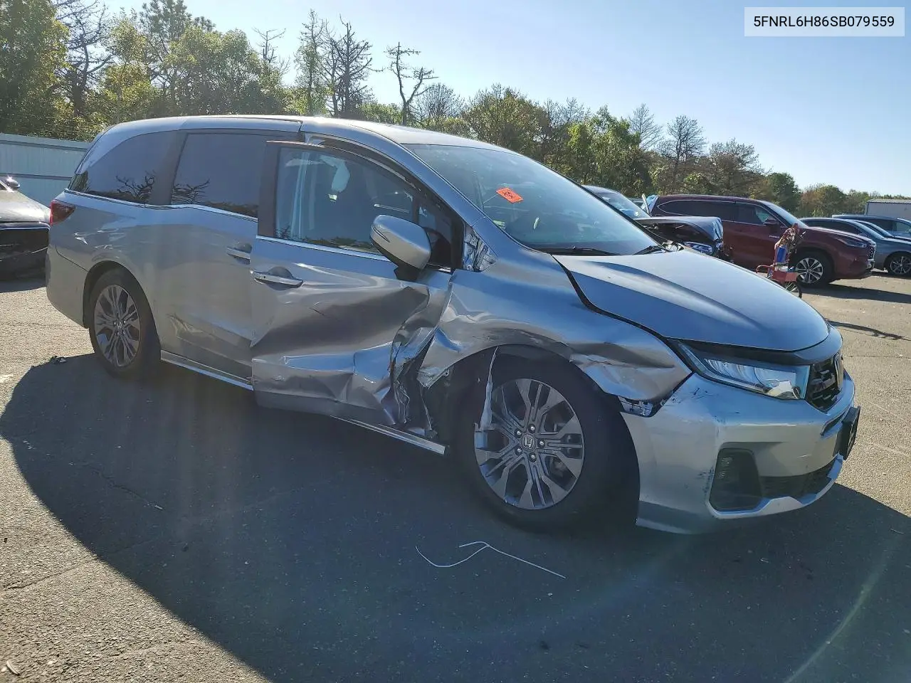2025 HONDA ODYSSEY VIN 5FNRL6H86SB079559 — фото 4